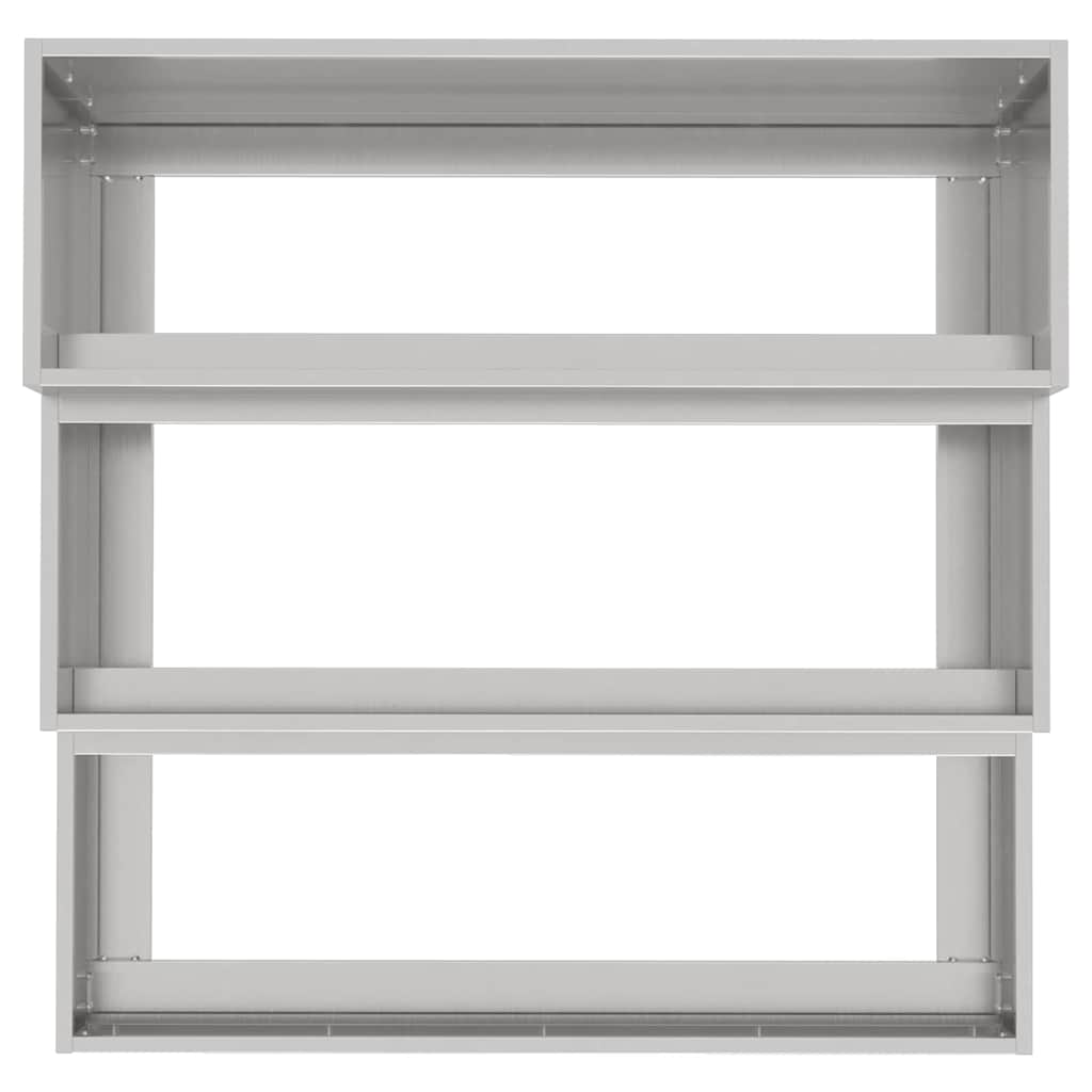 vidaXL Garden Planter Silver 90 x 90 x 35 cm Stainless Steel