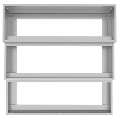 vidaXL Garden Planter Silver 90 x 90 x 35 cm Stainless Steel