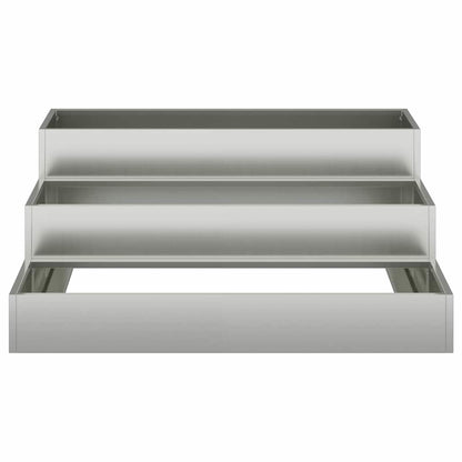vidaXL Garden Planter Silver 90 x 90 x 35 cm Galvanised Steel