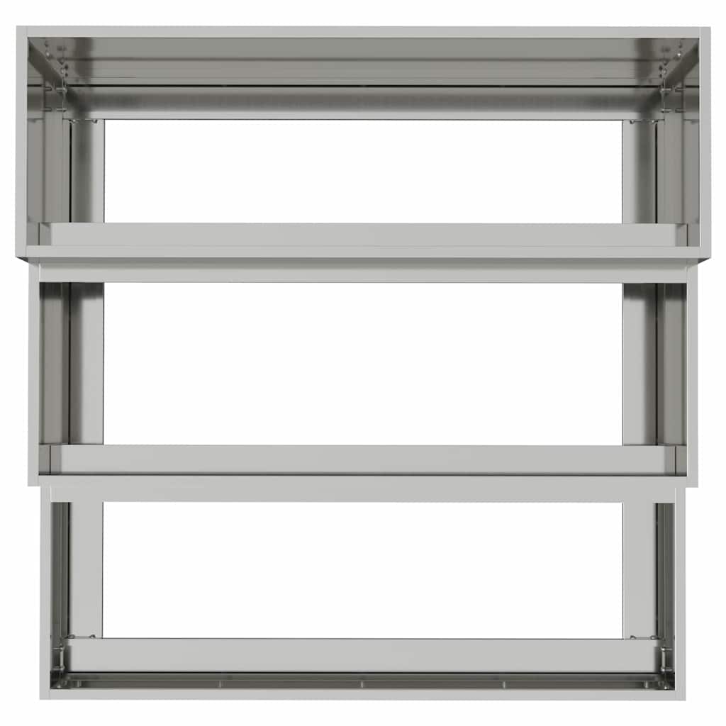 vidaXL Garden Planter Silver 90 x 90 x 35 cm Galvanised Steel