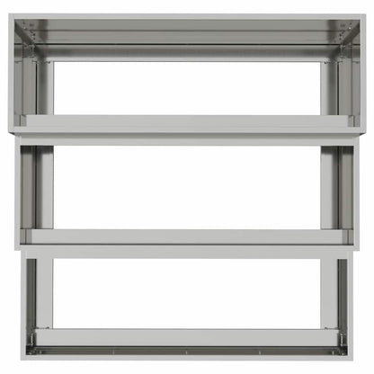 vidaXL Garden Planter Silver 90 x 90 x 35 cm Galvanised Steel