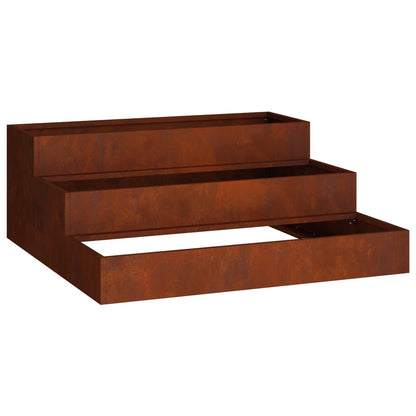 vidaXL Garden Planter Rusty 90 x 90 x 35 cm Weathering Steel
