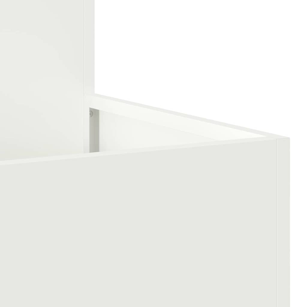 vidaXL Garden Planter White 80 x 80 x 48 cm Steel