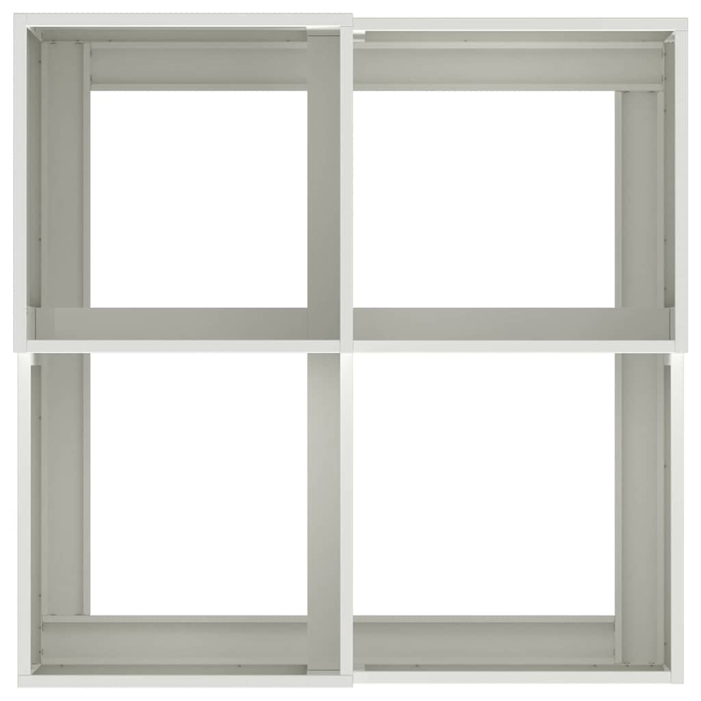 vidaXL Garden Planter White 80 x 80 x 48 cm Steel
