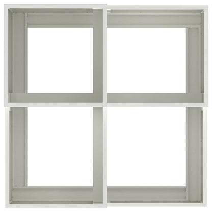 vidaXL Garden Planter White 80 x 80 x 48 cm Steel