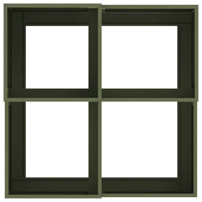 vidaXL Garden Planter Olive green 80 x 80 x 48 cm Steel
