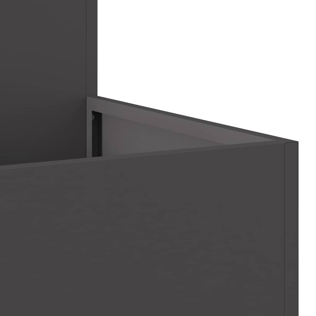 vidaXL Garden Planter Black 100 x 100 x 48 cm Steel