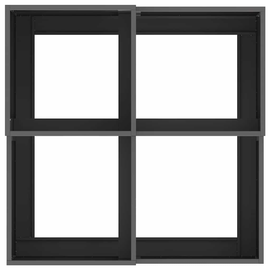 vidaXL Garden Planter Black 100 x 100 x 48 cm Steel