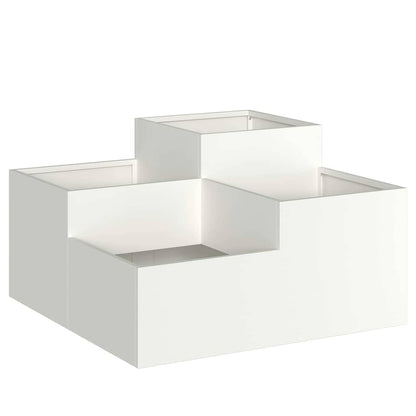 vidaXL Garden Planter White 100 x 100 x 48 cm Steel