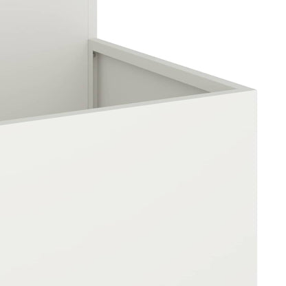 vidaXL Garden Planter White 80 x 80 x 60 cm Steel