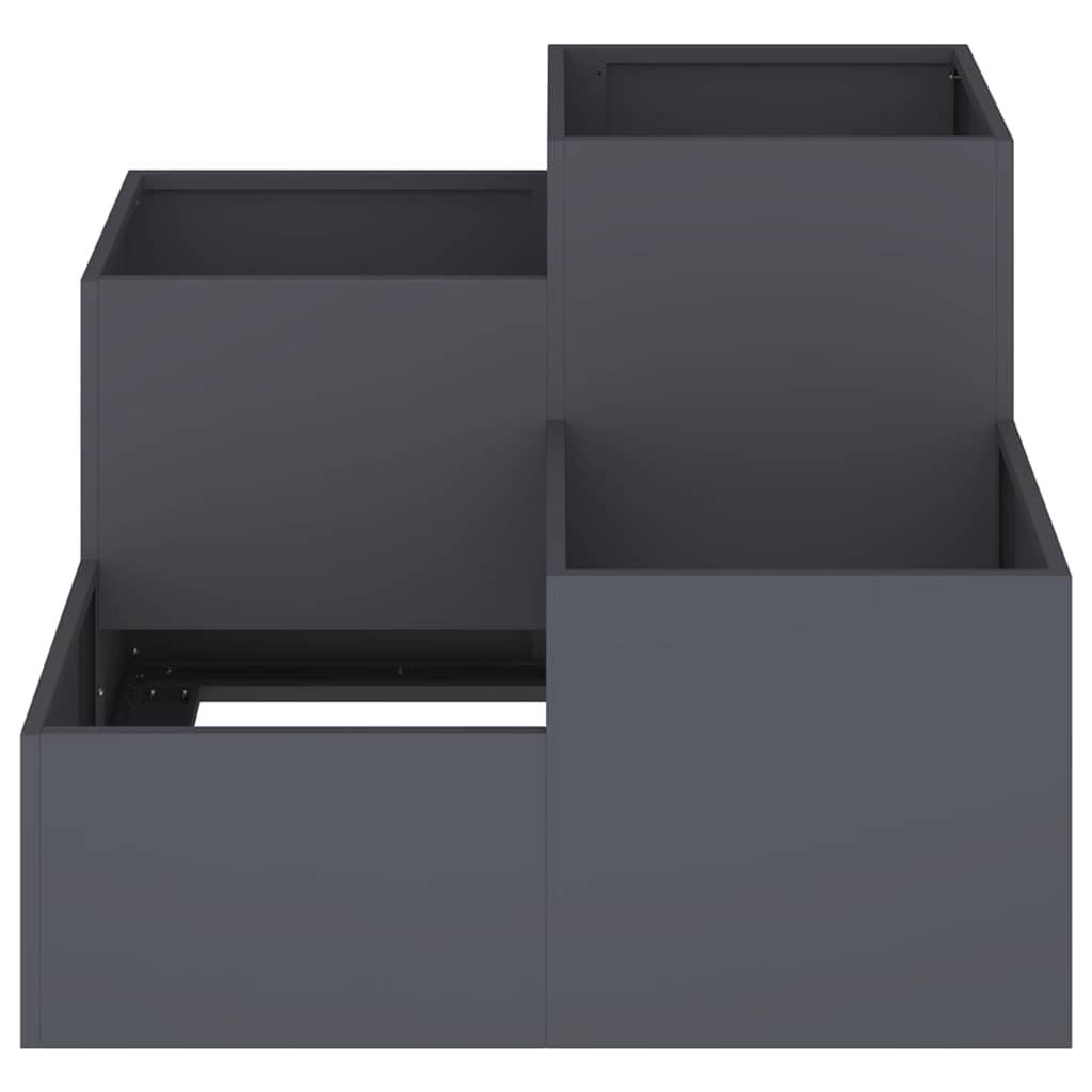 vidaXL Garden Planter Anthracite 80 x 80 x 60 cm Steel