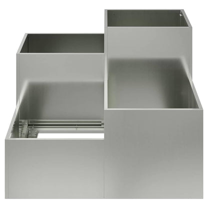 vidaXL Garden Planter Silver 80 x 80 x 60 cm Galvanised steel