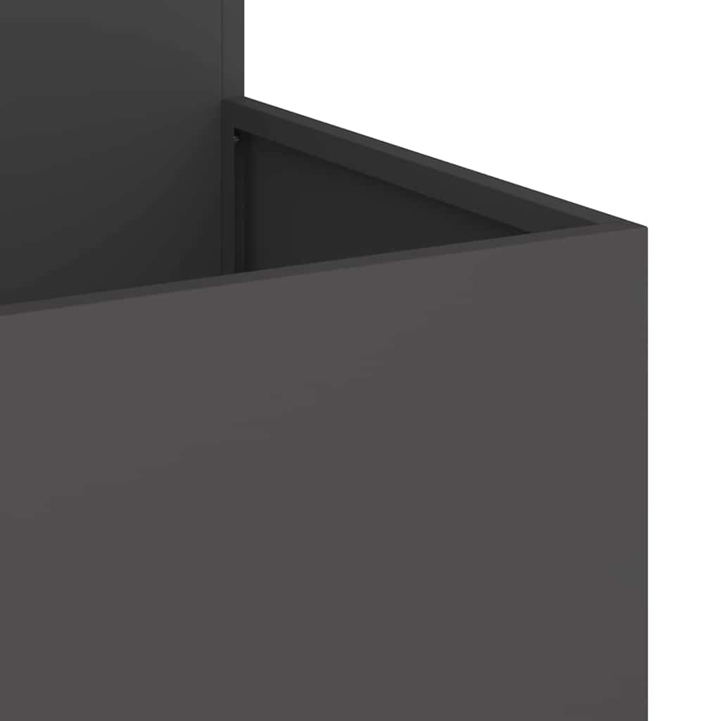 vidaXL Garden Planter Black 100 x 100 x 60 cm Steel