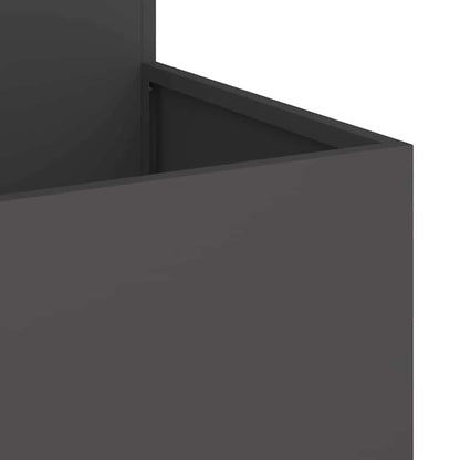 vidaXL Garden Planter Black 100 x 100 x 60 cm Steel
