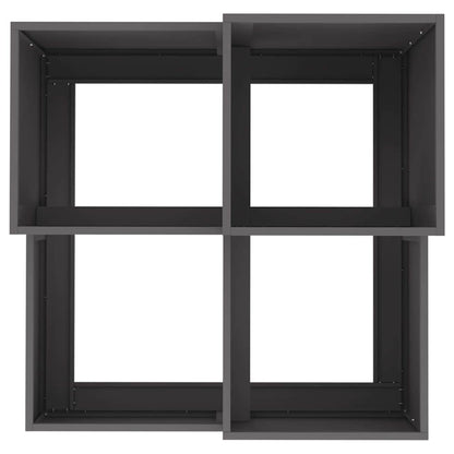 vidaXL Garden Planter Black 100 x 100 x 60 cm Steel