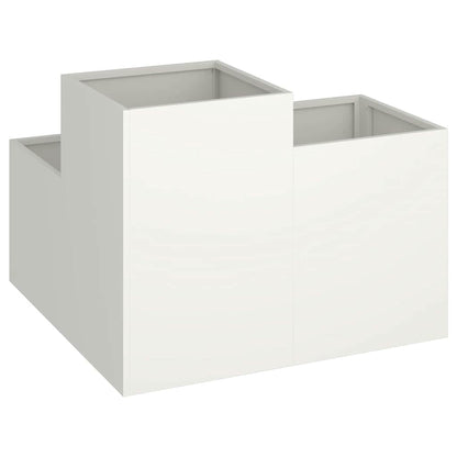 vidaXL Garden Planter White 100 x 100 x 60 cm Steel