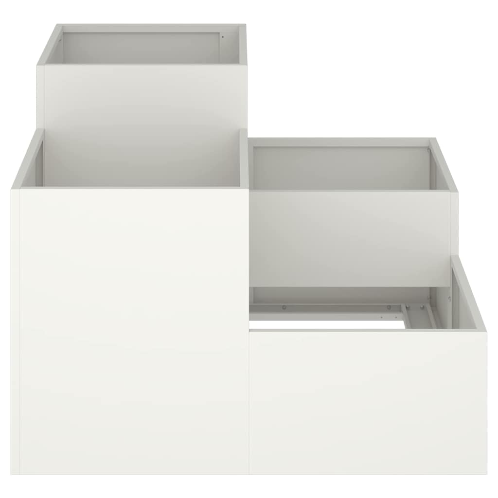 vidaXL Garden Planter White 100 x 100 x 60 cm Steel