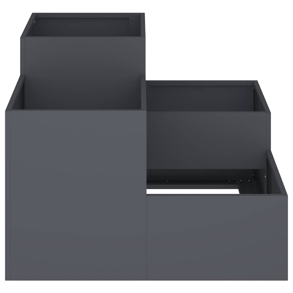 vidaXL Garden Planter Anthracite 100 x 100 x 60 cm Steel