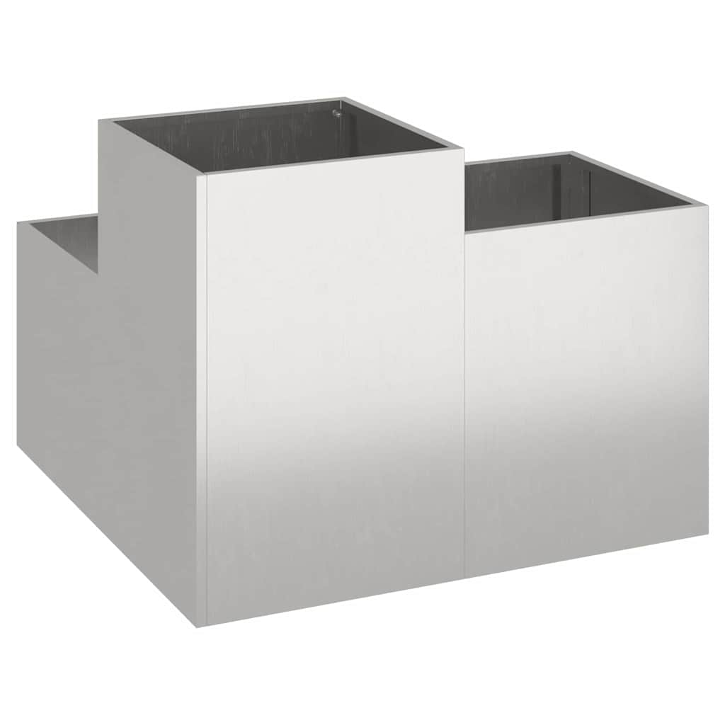 vidaXL Garden Planter Silver 100 x 100 x 60 cm Stainless steel