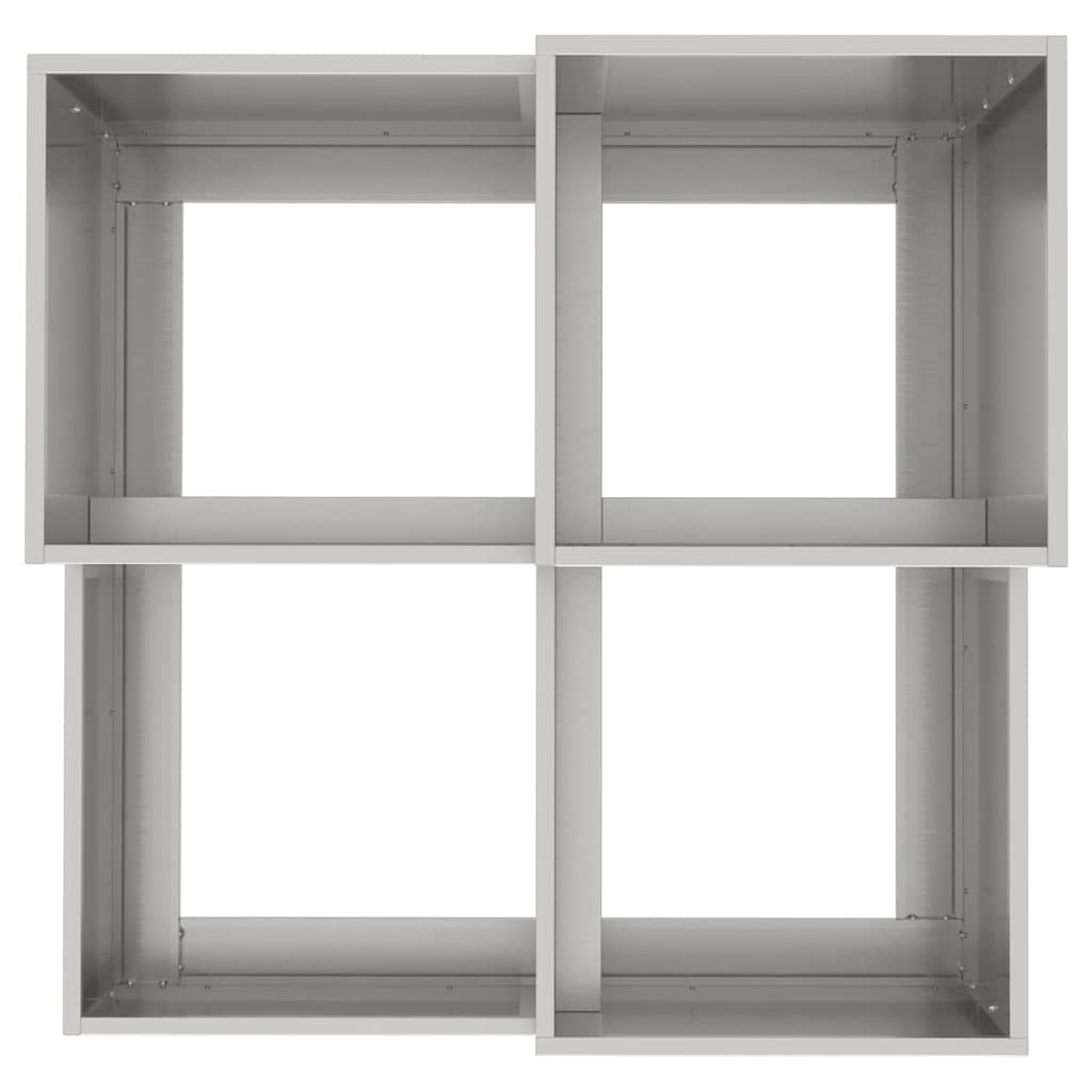 vidaXL Garden Planter Silver 100 x 100 x 60 cm Stainless steel