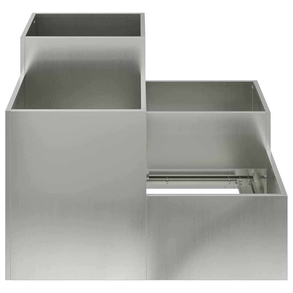 vidaXL Garden Planter Silver 100 x 100 x 60 cm Galvanised steel