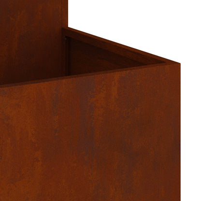vidaXL Garden Planter Rusty 100 x 100 x 60 cm Weathering Steel