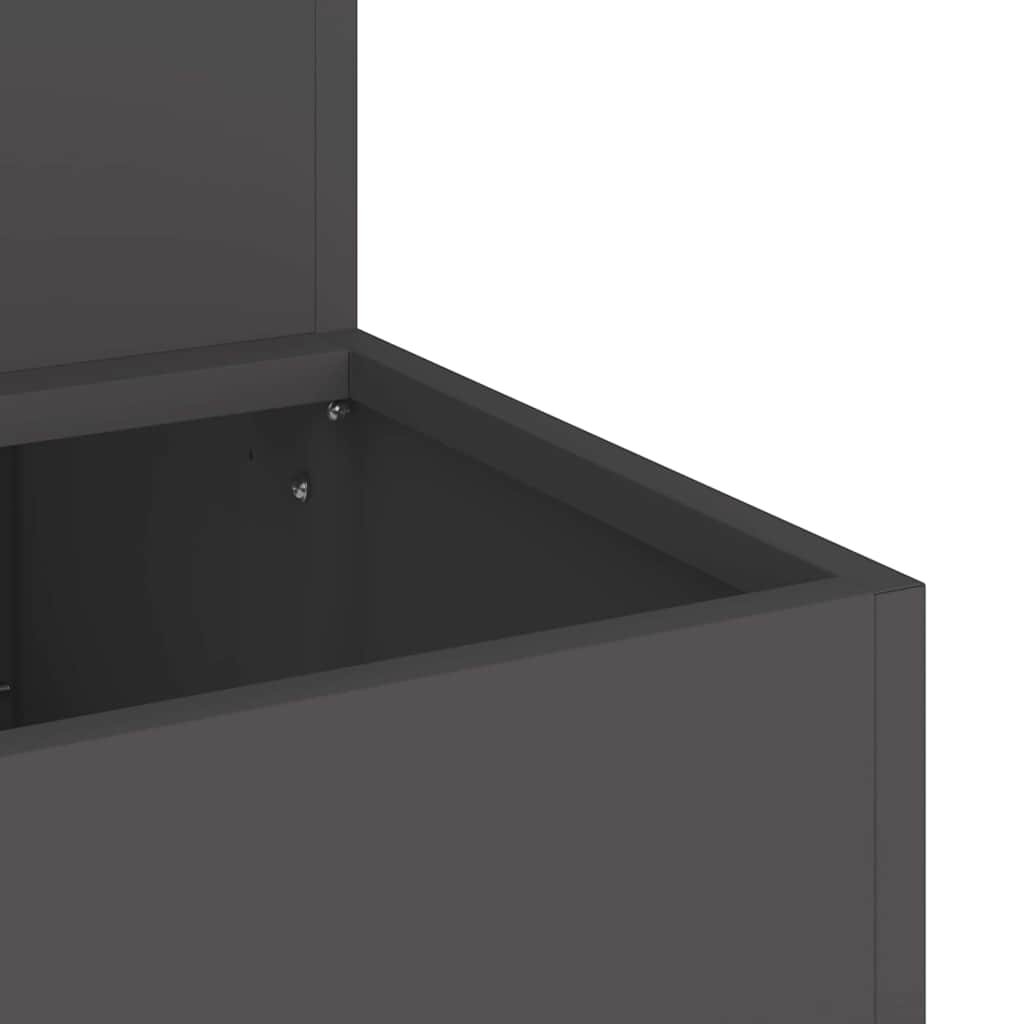vidaXL Garden Planter Black 100 x 60 x 45 cm Cold-rolled Steel