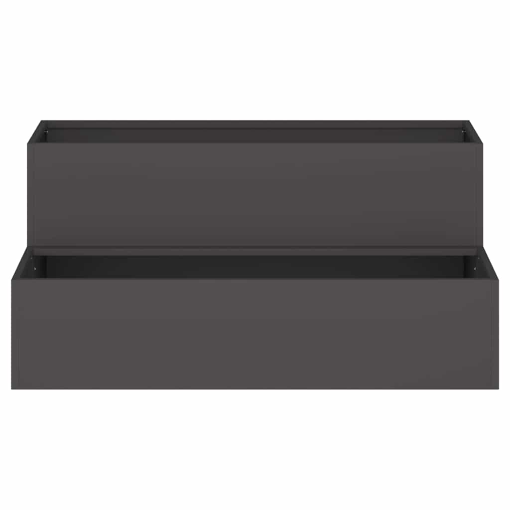 vidaXL Garden Planter Black 100 x 60 x 45 cm Cold-rolled Steel