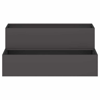vidaXL Garden Planter Black 100 x 60 x 45 cm Cold-rolled Steel