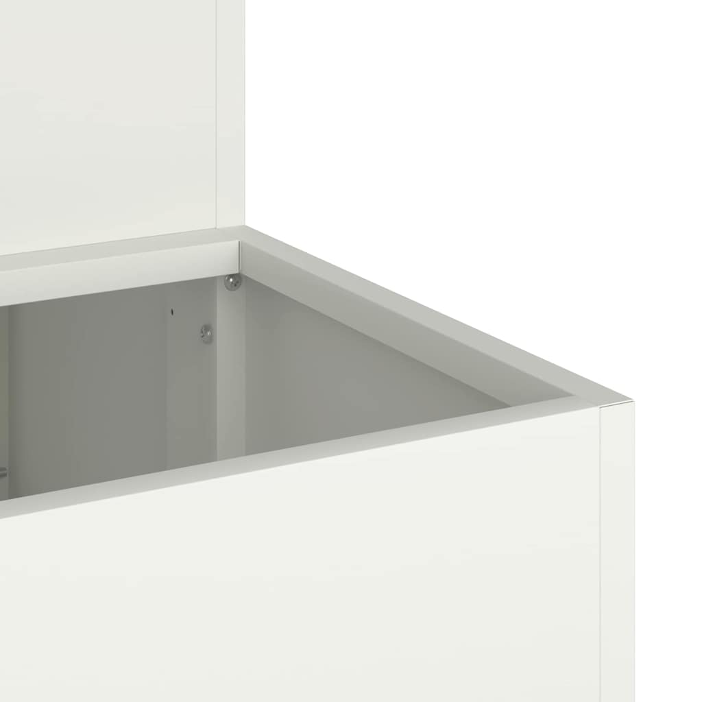 vidaXL Garden Planter White 100 x 60 x 45 cm Cold-rolled Steel