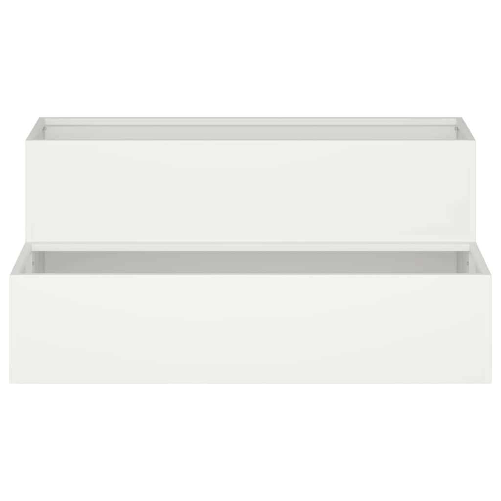 vidaXL Garden Planter White 100 x 60 x 45 cm Cold-rolled Steel