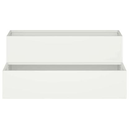 vidaXL Garden Planter White 100 x 60 x 45 cm Cold-rolled Steel