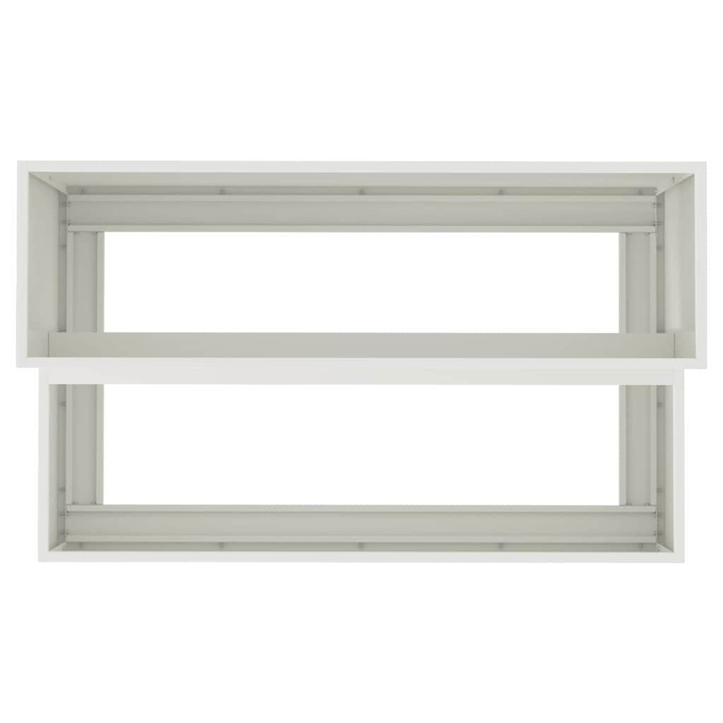 vidaXL Garden Planter White 100 x 60 x 45 cm Cold-rolled Steel
