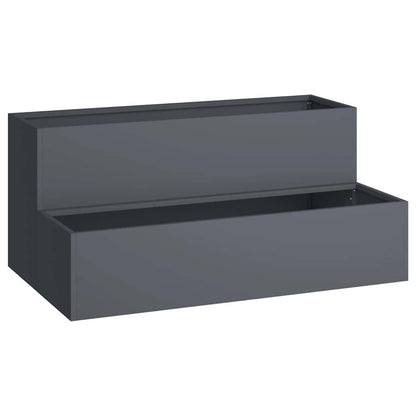 vidaXL Garden Planter Anthracite 100 x 60 x 45 cm Cold-rolled Steel
