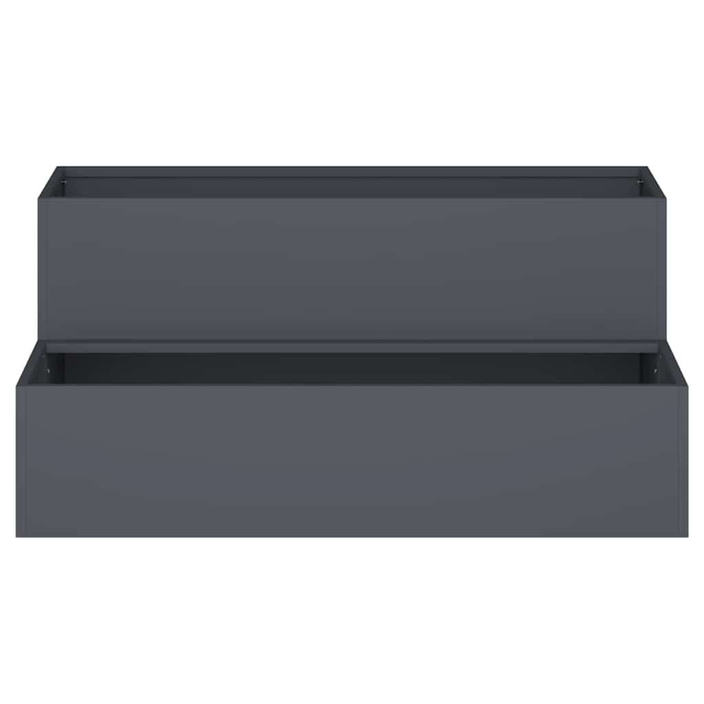 vidaXL Garden Planter Anthracite 100 x 60 x 45 cm Cold-rolled Steel