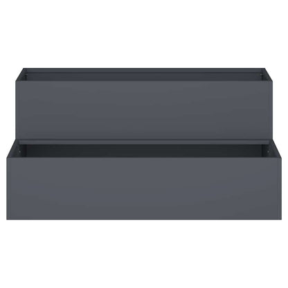 vidaXL Garden Planter Anthracite 100 x 60 x 45 cm Cold-rolled Steel