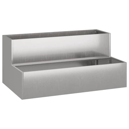 vidaXL Garden Planter Silver 100 x 60 x 45 cm Stainless Steel