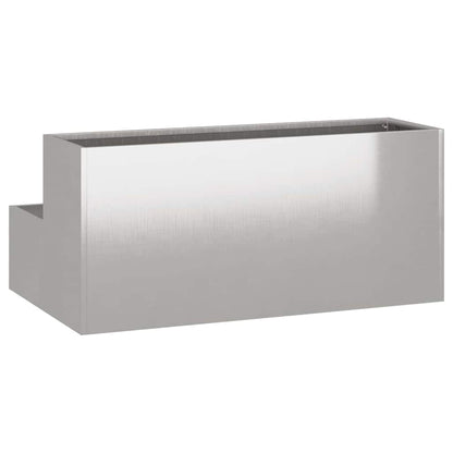 vidaXL Garden Planter Silver 100 x 60 x 45 cm Stainless Steel