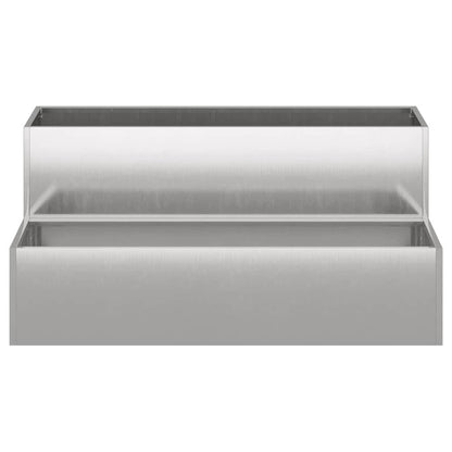 vidaXL Garden Planter Silver 100 x 60 x 45 cm Stainless Steel