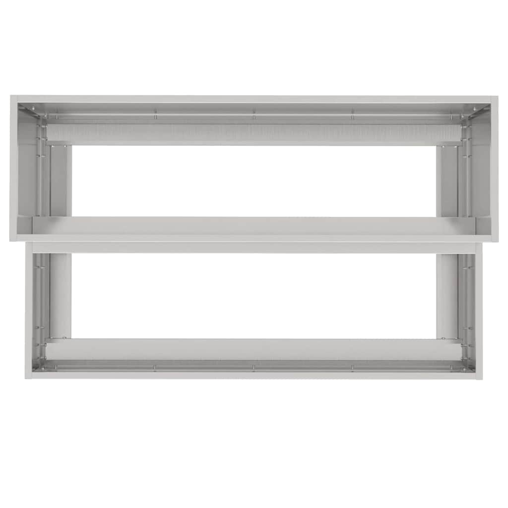 vidaXL Garden Planter Silver 100 x 60 x 45 cm Stainless Steel