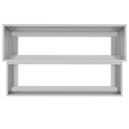 vidaXL Garden Planter Silver 100 x 60 x 45 cm Stainless Steel
