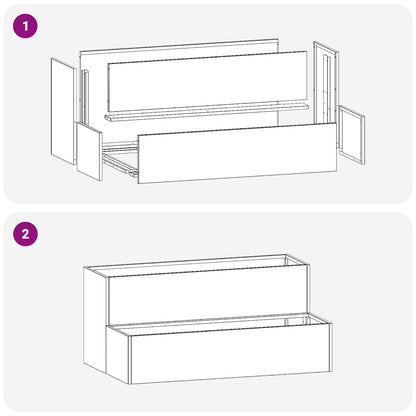 vidaXL Garden Planter Silver 100 x 60 x 45 cm Galvanised Steel