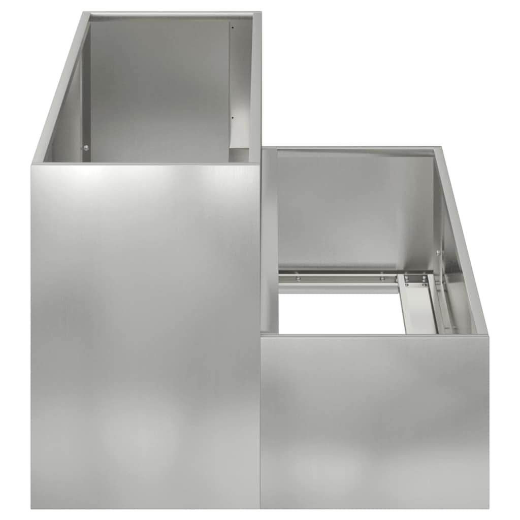 vidaXL Garden Planter Silver 100 x 60 x 45 cm Galvanised Steel