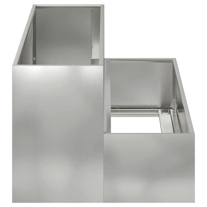 vidaXL Garden Planter Silver 100 x 60 x 45 cm Galvanised Steel