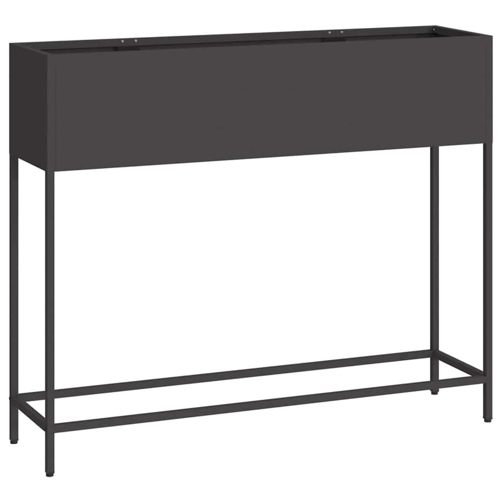 vidaXL Raised Garden Planter Black 100 x 26 x 82 cm Steel