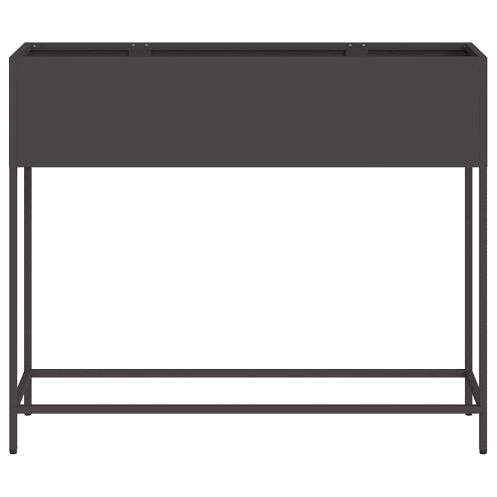 vidaXL Raised Garden Planter Black 100 x 26 x 82 cm Steel