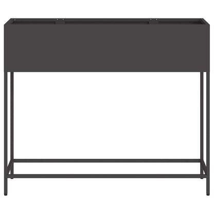 vidaXL Raised Garden Planter Black 100 x 26 x 82 cm Steel