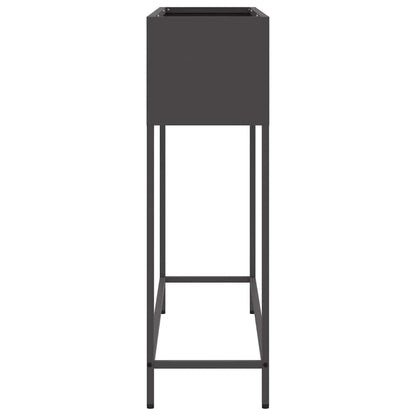 vidaXL Raised Garden Planter Black 100 x 26 x 82 cm Steel