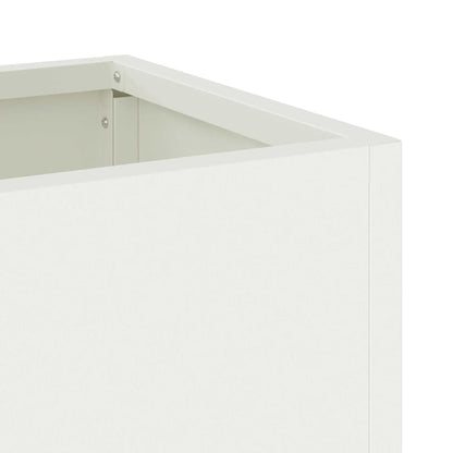 vidaXL Raised Garden Planter White 100 x 26 x 82 cm Steel