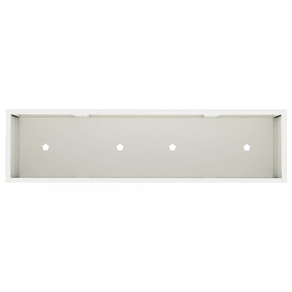 vidaXL Raised Garden Planter White 100 x 26 x 82 cm Steel
